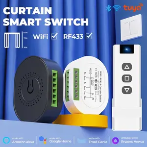MORE Tuya Mini Smart Life WiFi RF433 Blind Curtain Switch Module Electric Roller Shutter Rolling Motor Window Remote Control | 2.022.0198 | ZH-HFY3-TMWCO2-B1-11