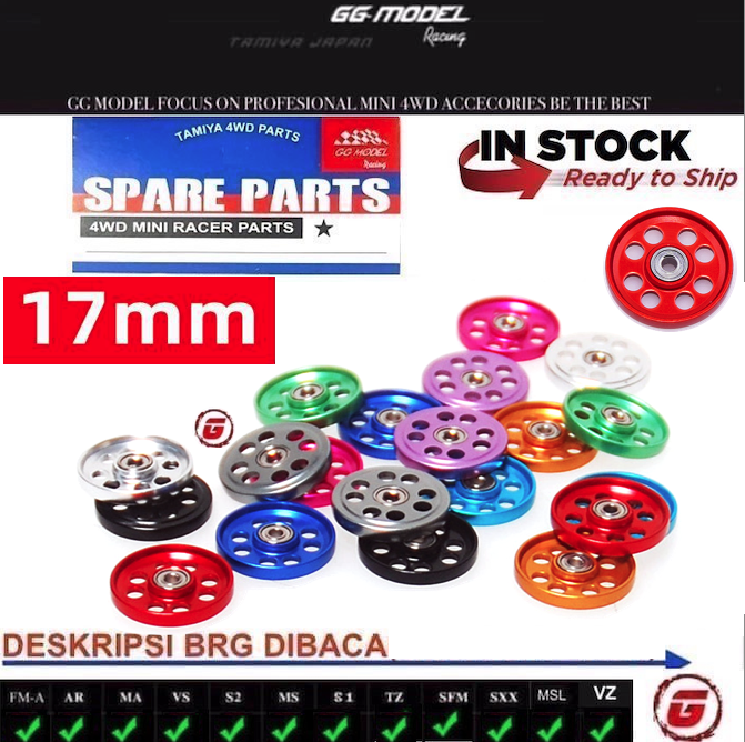Jual REP TAMIYA 95563 HG LIGHTWEIGHT 17MM ALUMINUM BALL RACE