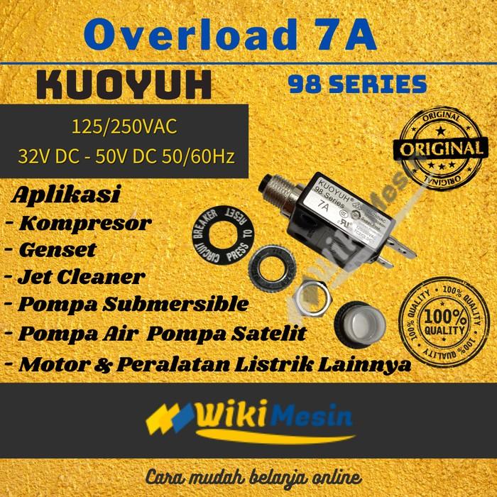 Gambar Taiwan ORI Overload 7A Thermal Protector 7 Amper Kuoyuh Series 98 dari Overload Wikimesin Kab. Tangerang Tokopedia
