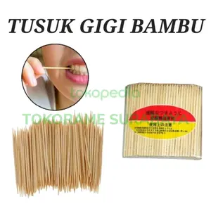 Tusuk Gigi Bambu Ekonomis Tusuk Buah Refill Bersih Bamboo Tooth Pick