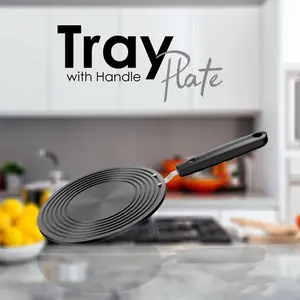 Alas Panci Anti Gosong Tray Plate 24 cm Defrost dengan Gagang