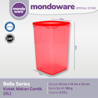 Gambar Kotak Makan Cantik - Food Container - XL - Bella Series (Mondoware) dari Mondoware Plastics Kab. Tangerang 2 Tokopedia