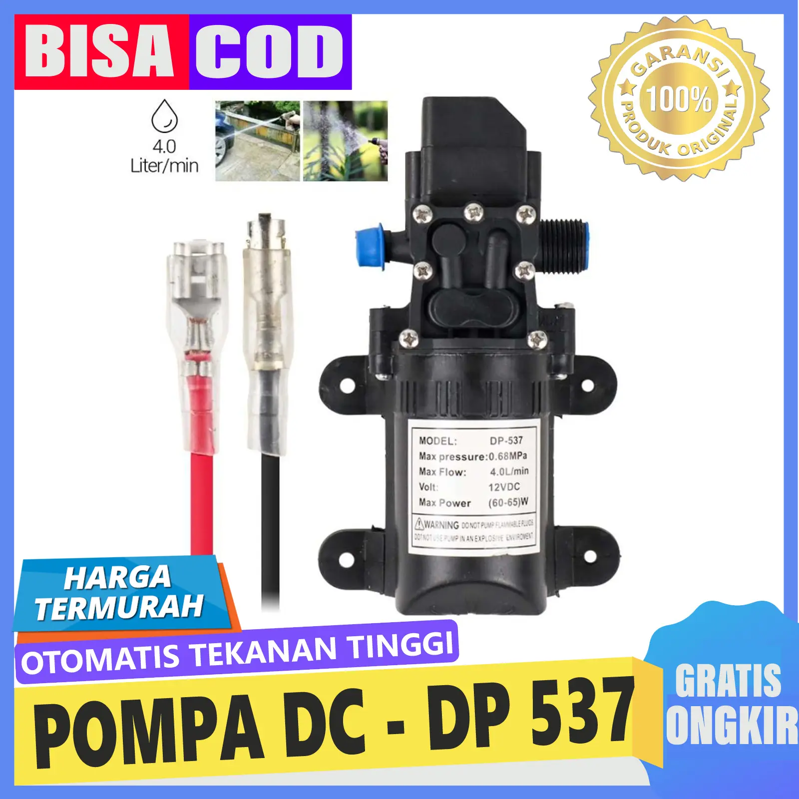 Pompa Air Elektrik High Pressure 12V - DP-537