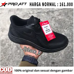 SEPATU FULL BLACK / SEPATU SEKOLAH HITAM / SEPATU PRO ATT ORIGINAL