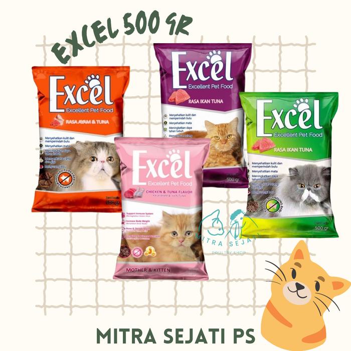 Gambar Excel Pakan Kucing 500gr dari Mitra Sejati Poultry Shop Kota Semarang Tokopedia