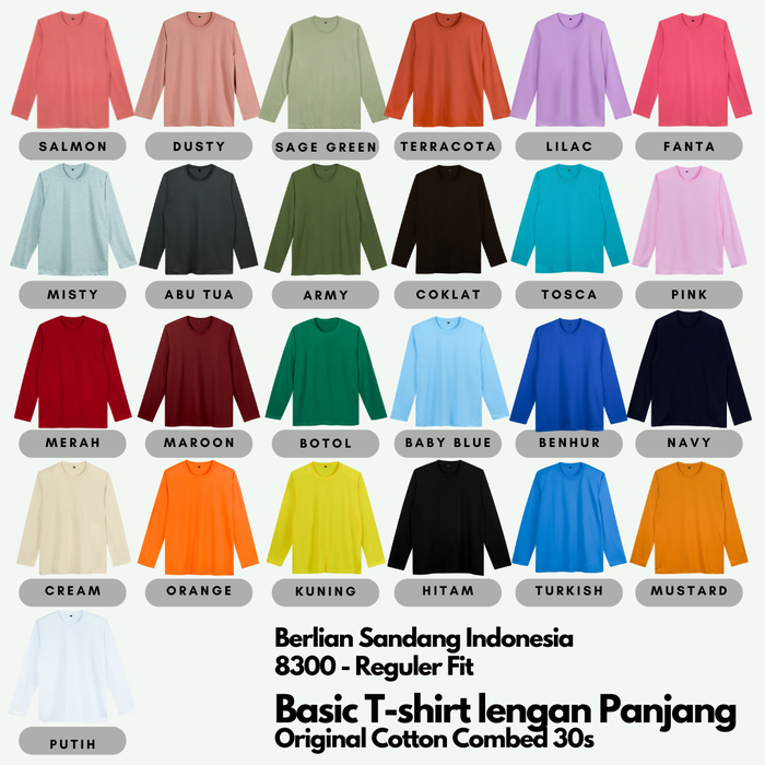 Gambar Kaos Lengan Panjang Pria Cotton Combed 30s FACTORY OUTLET dari Berlian Sandang Indonesia Kota Administrasi Jakarta Barat Tokopedia