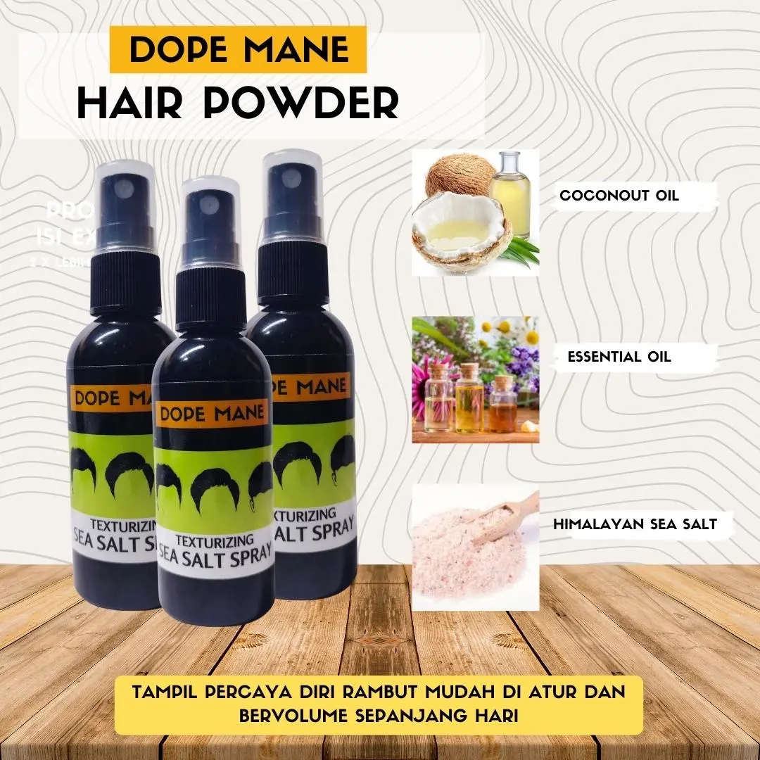 SEA SALT HAIR TEXTURIZING SPRAY DOPE MANE + GRATIS SISIR SAKU