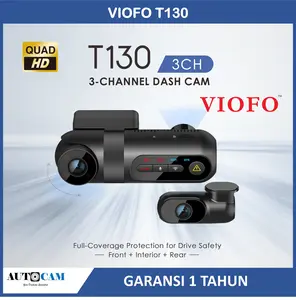 VIOFO T130 1440P 3 Channel Dash Camera GPS WiFi Night Vision Dashcam