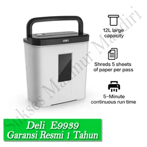 Deli Penghancur Kertas Kapasitas 5 lembar ukuran 4 * 25mm Putih E9939
