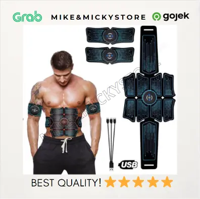 EMS Alat Terapi Otot Sixpack Smart Fitness Abs Arm Pad Controller