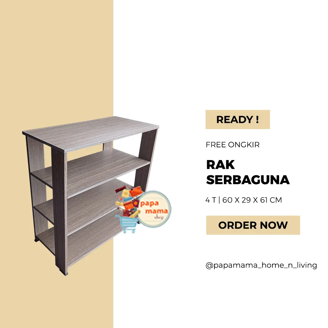 Rak Sepatu Rak Serbaguna Minimalis 60cm 4 Tingkat Serbaguna