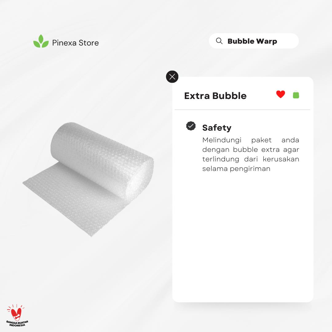 Extra bubble wrap tebal untuk pengiriman luar kota semua produk