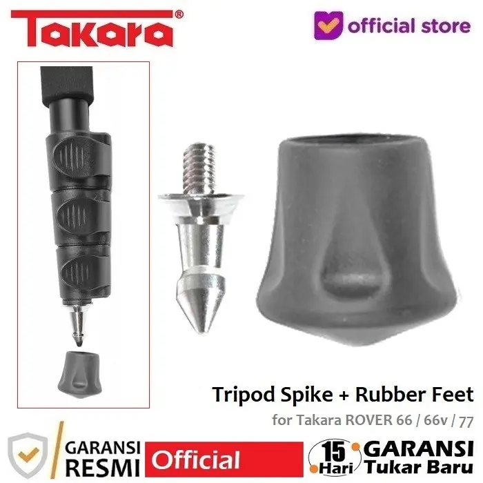 Tripod Spike & Rubber Feet for Tripod Takara Rover 66 / 66V / 77
