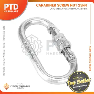 Carabiner Climbing Baja Screw Oval / Karabiner Panjat Tebing 25 kN