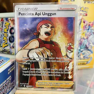 Pencinta api unggun SR secret rare kartu pokemon tcg indonesia trainer