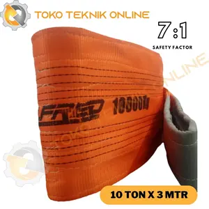 Webbing Sling Belt - Tali Angkat Double Layers 10 Ton x 3 Meter