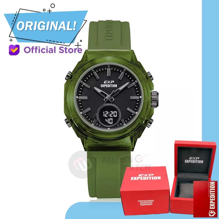 Gambar Jam Tangan Wanita Analog-Digital Expedition 6831MH E6831 E 6831 MH Original Garansi Resmi - Black Red dari Medan Watch Kota Medan 2 Tokopedia