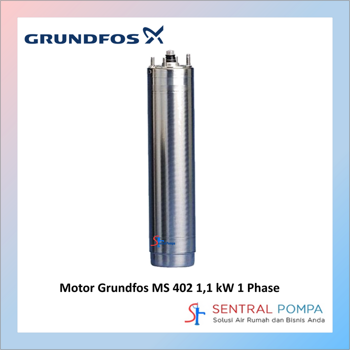 Ms 402 Jual Grundfos Motor MS 402 1.1 kW 1,5 HP 1 Phase - Kota Bandung ...