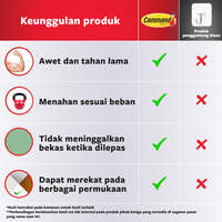 Gambar 3M Command Hook, 17011, Menahan hingga 6.8kg, 1 pak, XL dari 3M Indonesia Official Kab. Tangerang 5 Tokopedia