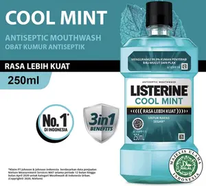 Listerine Cool Mint 250ml Kumur Mouthwash mint 250 ml asli Original Listerine Cool Mint 250ml Kumur Mouthwash mint 250 ml asli Original