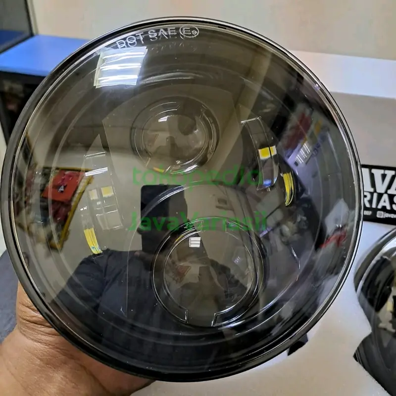 Headlamp LED daymaker full black 7inch 60watt 0