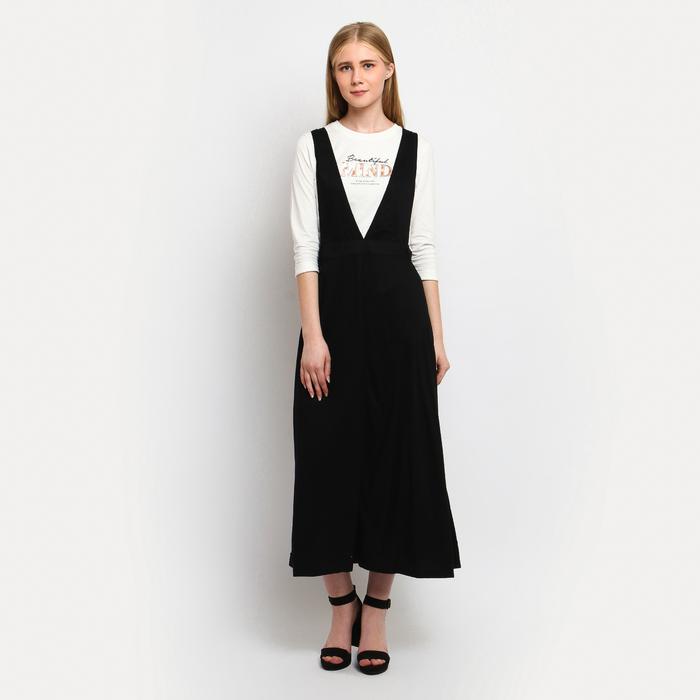 Gambar C2 Theola Black Overall Skirt Maxi - XL dari C2 Outfitters Kota Bandung Tokopedia