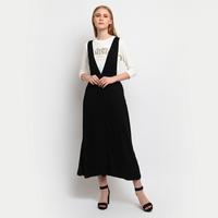 Gambar C2 Theola Black Overall Skirt Maxi - XL dari C2 Outfitters Kota Bandung 2 Tokopedia