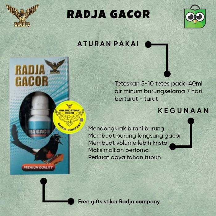 Gambar RADJA GACOR - PREMIUM QUALITY - VITAMIN BURUNG MURAI dari Galery Radja Kab. Bandung Tokopedia