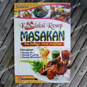 Buku kumpulan resep masakan ala master chef lengkap tebal 128 halaman