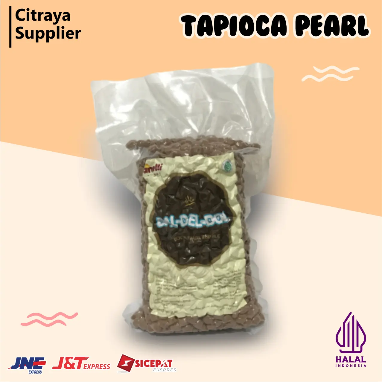 Tapioka Pearl Boba Bubble Brown Sugar 1 Kilogram Toping Minuman