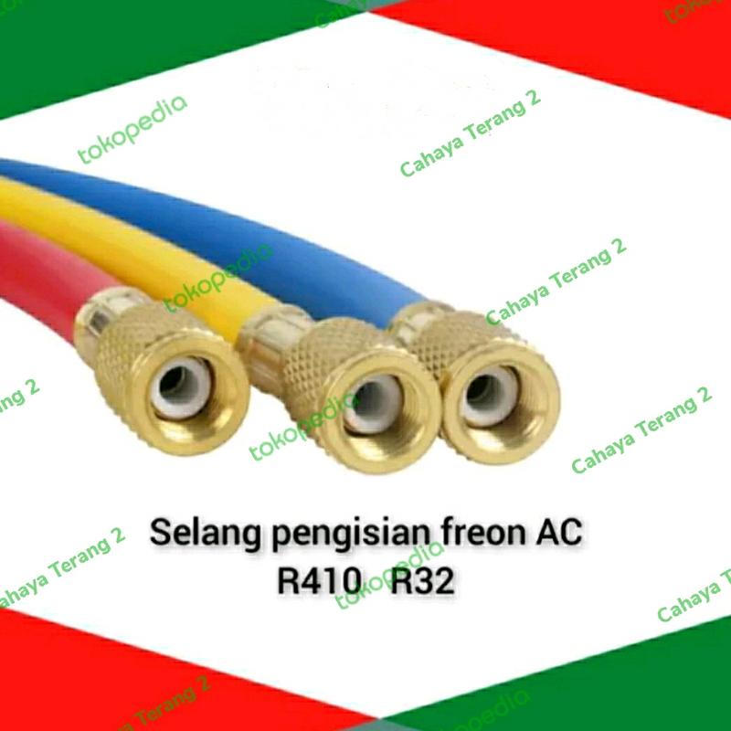 Selang Pengisian Freon AC Selang Manifold R410/R32 1 Meter (Satuan) 1