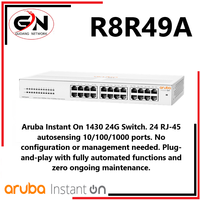 Jual HPE Aruba Instant On R8R49A 1430 24G Switch - Kota