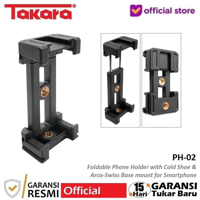 Gambar Takara PH-02 Foldable Mobile Phone Holder HP Dudukan with Cold Shoe dari Takara Indonesia Kota Tangerang Tokopedia