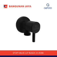 Gambar AETRIO ANGLE VALVE STOP KRAN 1/2 INCH HITAM  | D-208B dari Bangunan Jaya Online Kota Administrasi Jakarta Utara 1 Tokopedia