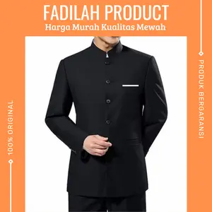 Jas Koko Pria Mandarin Premium Jasko Sanghai / Blazer Koko Modern Baju Muslim Tangan Panjang