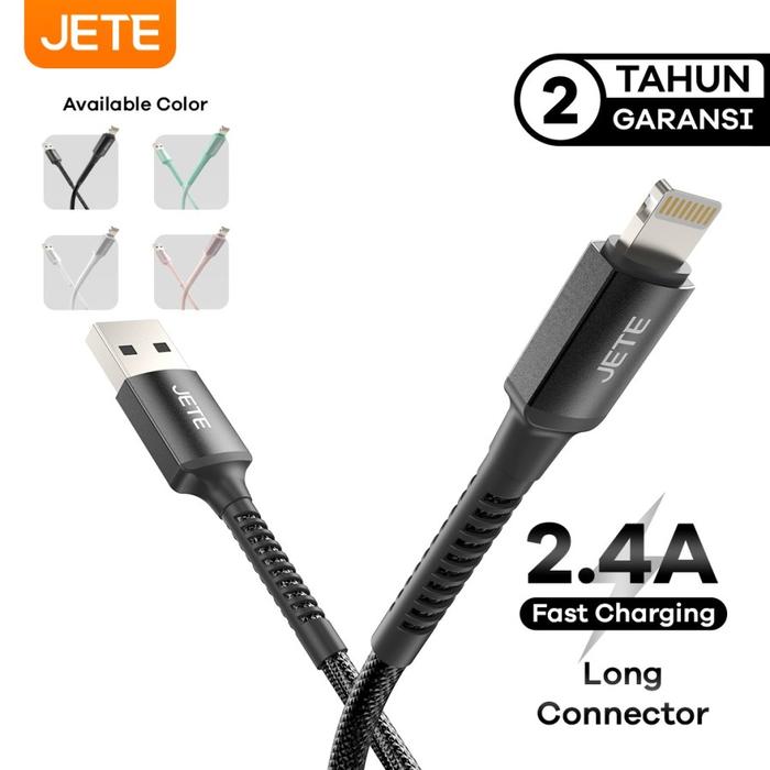 Gambar JETE CA2 Kabel Data Iphone Fast Charging 12 Watt - Garansi Resmi 2 Th - Hitam dari Doran Gadget Official Kota Administrasi Jakarta Pusat Tokopedia
