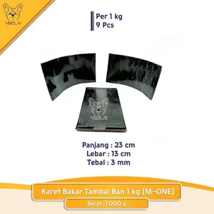 [1 Pcs / 1 Kg] Karet Bakar Tambal Ban Tebal 3 mm [M-One]