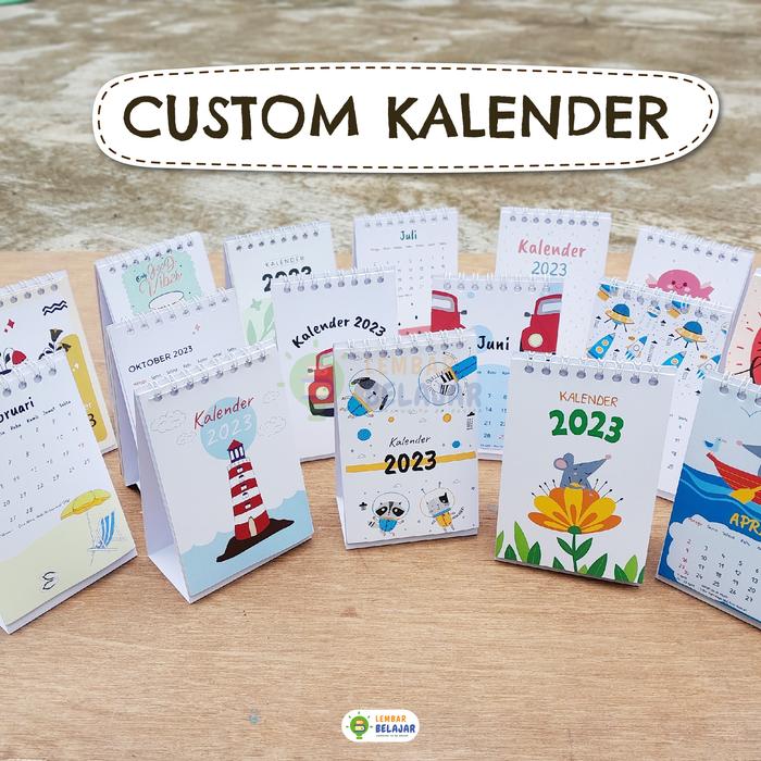 Gambar Kalender Meja Mini Desain Custom Tahun 2026 - Kalender duduk ukuran kecil untuk Souvenir Bebas Desain dari Lembar Belajar Kab. Purworejo Tokopedia