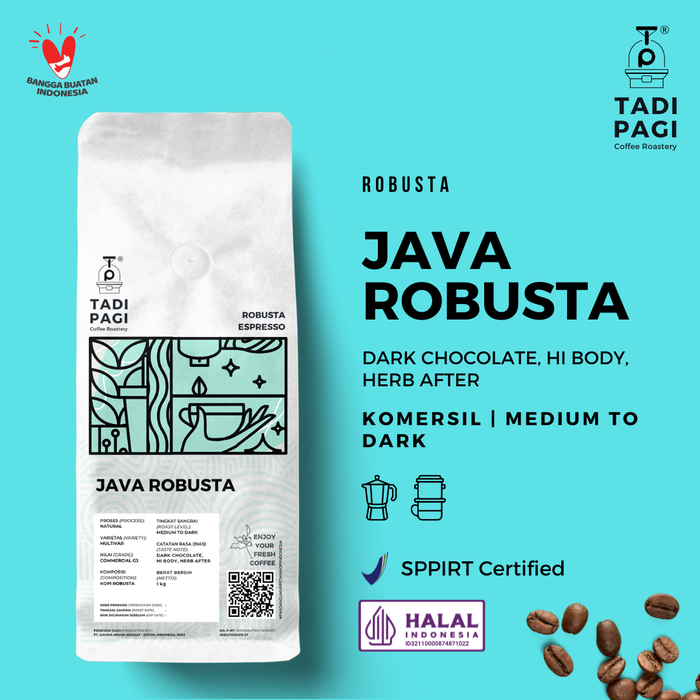Gambar Espresso Robusta / Es Kopi susu Blend 500 gram EKONOMIS - BIJI dari Tadi Pagi Coffee Roastery Kota Depok Tokopedia