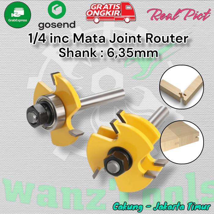 Gambar 1/4 inch Mata Profil Tounge Joint Router Bit Tenon Sambung Kayu dari Wanztools Kota Administrasi Jakarta Timur Tokopedia