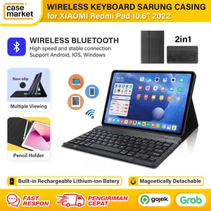 PELINDUNG / COVER for Xiaomi Redmi Pad 10.6 2022 Keyboard Casing Case Casing Wireless Kibord
