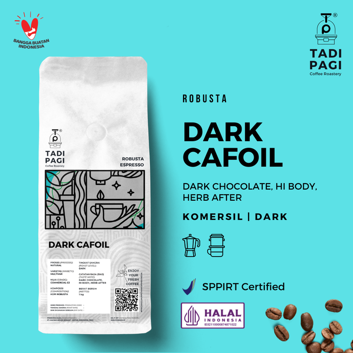 Gambar Dark Espresso Robusta 500 gr - BIJI dari Tadi Pagi Coffee Roastery Kota Depok Tokopedia