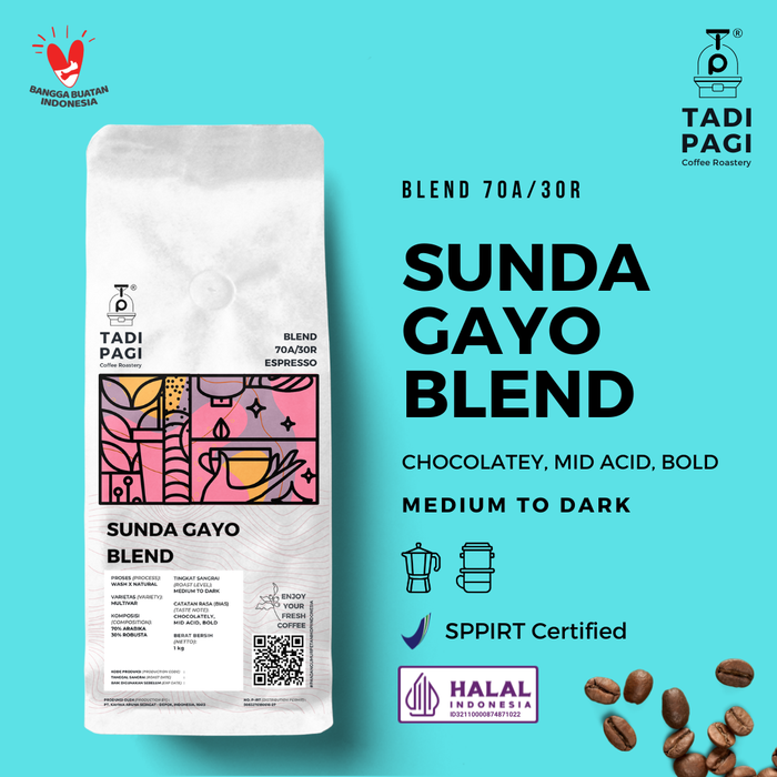 Gambar Sunda Gayo 100 gram (House Blend) TESTER - BIJI dari Tadi Pagi Coffee Roastery Kota Depok Tokopedia