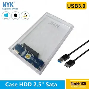NYK Harddisk Case / Cassing HDD Enclosure 2.5" USB 3.0 Transparant