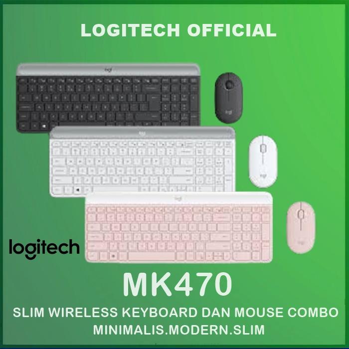 Gambar Logitech MK470 / MK 470 Slim Combo Keyboard & Mouse Wireless - Graphite dari Officiall Brands Kota Administrasi Jakarta Barat Tokopedia