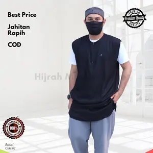 Baju Muslim Pas Buat Ramadhan Kurta Rompi Sholat Pria Rosal M XXXL