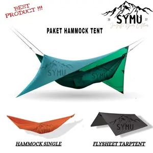 Paket Hammock Tent Ayunan Gantung Camping + Flysheet Waterproof Tebal