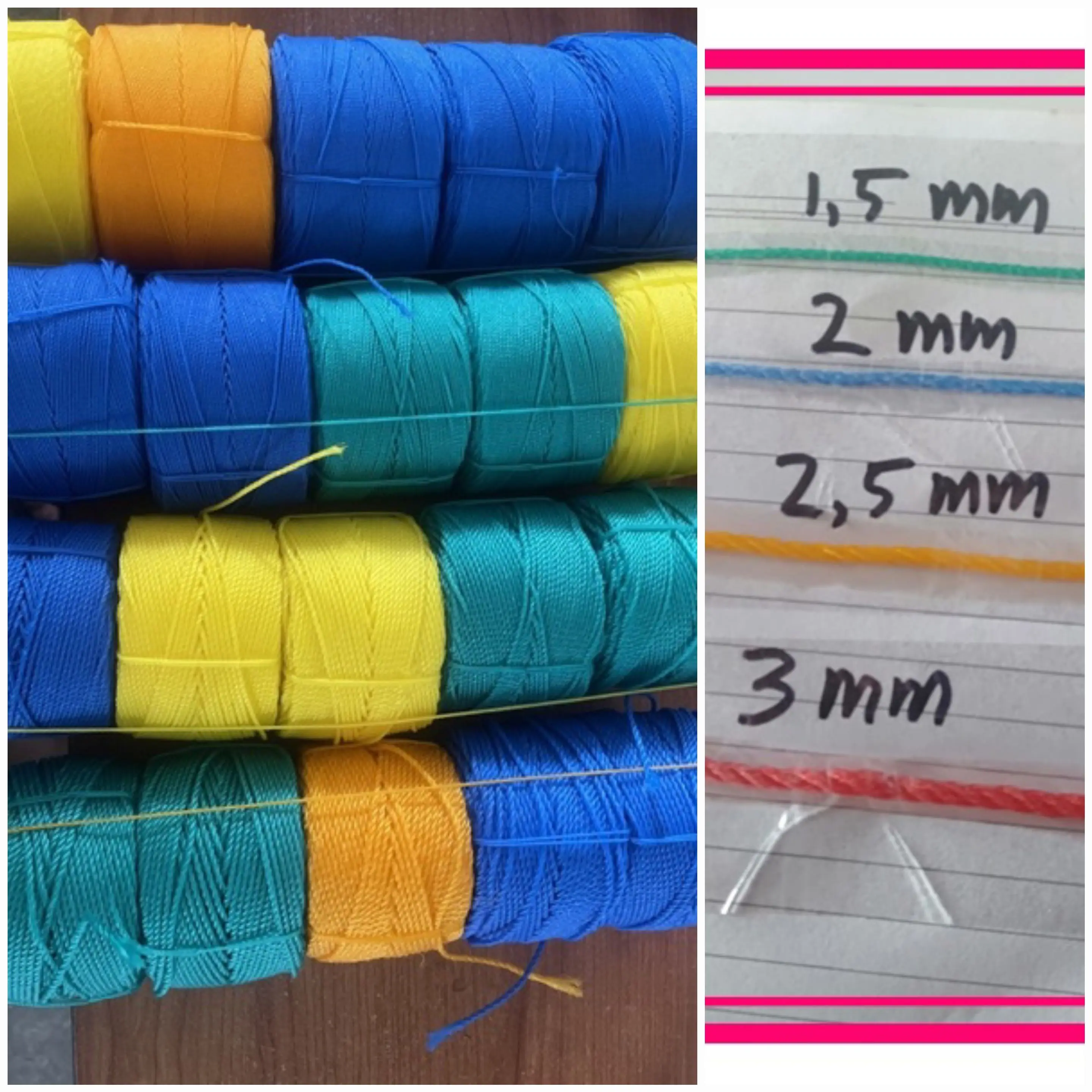 Tali Tambang Tebal 1,5mm dan 2mm Harga Per Meter Bisa Tali Lato-Lato
