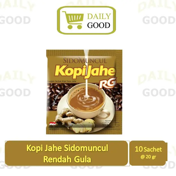 Kopi Jahe RG (Rendah Gula) Sidomuncul - 10 Sachet 0