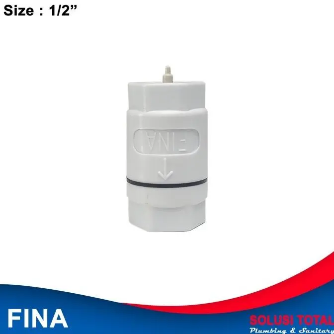 Tusen Klep 1/2" Inch PVC Putih ELFA / FINA Spring Lift Check Valve
